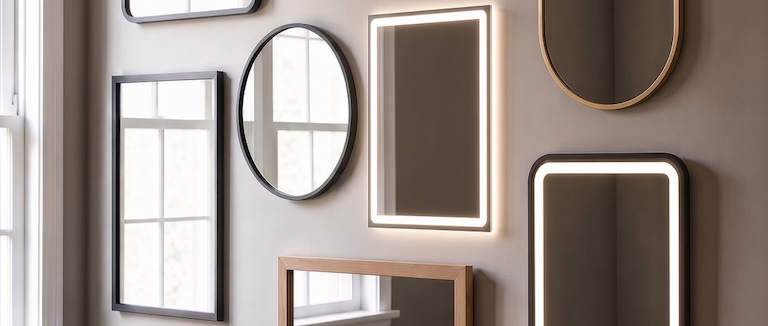 Framed and Lighted Mirrors
